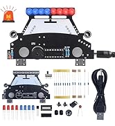 Icstation Soldering Practice Kit, Police Car Shape Soldering Project with 8 Red/Blue LED 3 Light ...