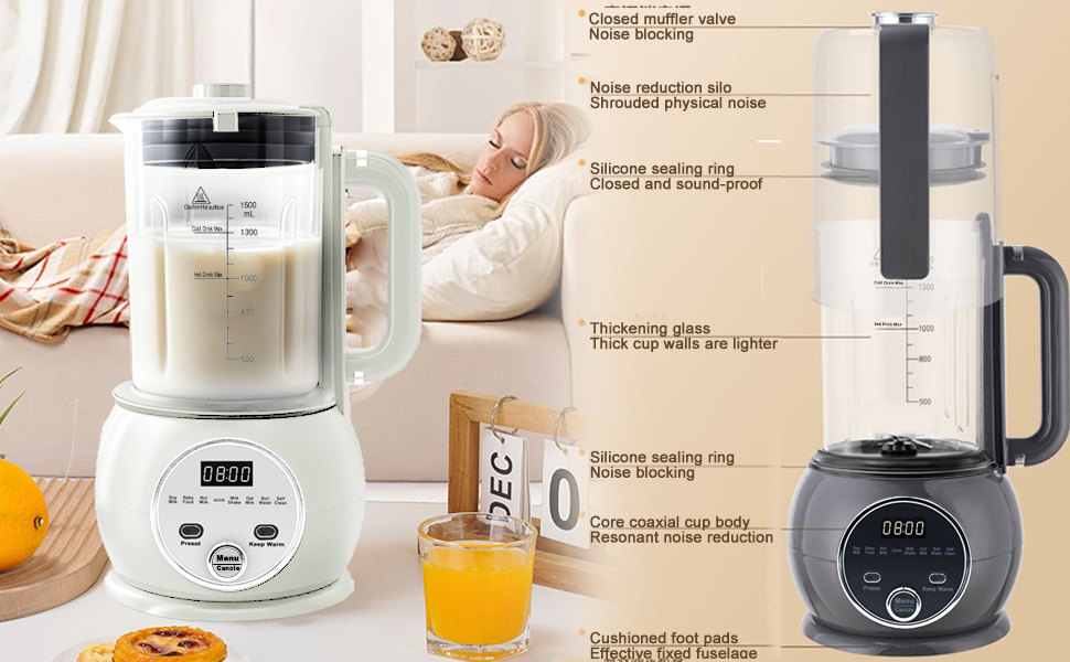 Silent nut milk machine