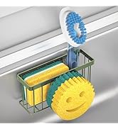 MURLONG Sponge Holder Smiley Face,Sink Caddy,Sink Organizer with 2 Suction Cups/1 Adhesive Strips...