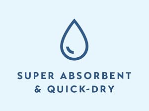 super absorbent, quick dry