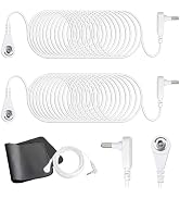 SATUY 2 Pcs 15Ft White Grounding Cords | Universal Replacement Grounding Cables | Fit for Mats, S...
