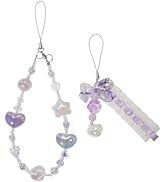 CMVFYL Beaded Camera Wrist Strap, Cute Phone Charms Strap, Pearl Bracelet Wrist Strap, Phone Keyc...