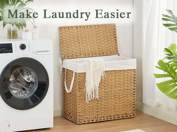 Laundry Hamper with Lid Laundry Basket 132 L 