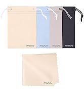 MOSISO 4 Pack Eyeglasses Storage Bag Microfiber Accessory Pouch Soft Gadgets Carrying Sleeve Case...