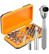 ANVANNA 42 in 1 Magnetic Screwdriver, Screwdriver Set, Multi Bit Ratcheting Screwdriver Set with ...