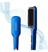 MEGAWISE Pro Ceramic Ionic Hair Straightener Brush for Home Salon, Straightening Hair Brush with ...