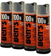 Ben's 100 Tick &amp; Insect Repellent 0.5 Oz Mini Spray (4 Pack)