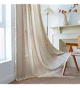 Sutuo Home Boho Curtain for Bedroom Living Room 84 Inches Length, Light Filtering French Country ...