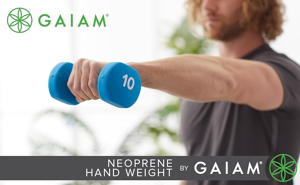 Gaiam neoprene hand weight dumb bells, neoprene dumbbell cap barbell basics yes4all yesforall