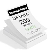 HPRT Thermal Printer Paper, 200 sheets of US Letter 8.5 x 11 Inch Thermal Paper for Thermal Print...