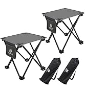 Opliy Camping Stool 2 Pack,13.5 Inch Portable Folding Stool for Outdoor Gardening and Beach Hikin...