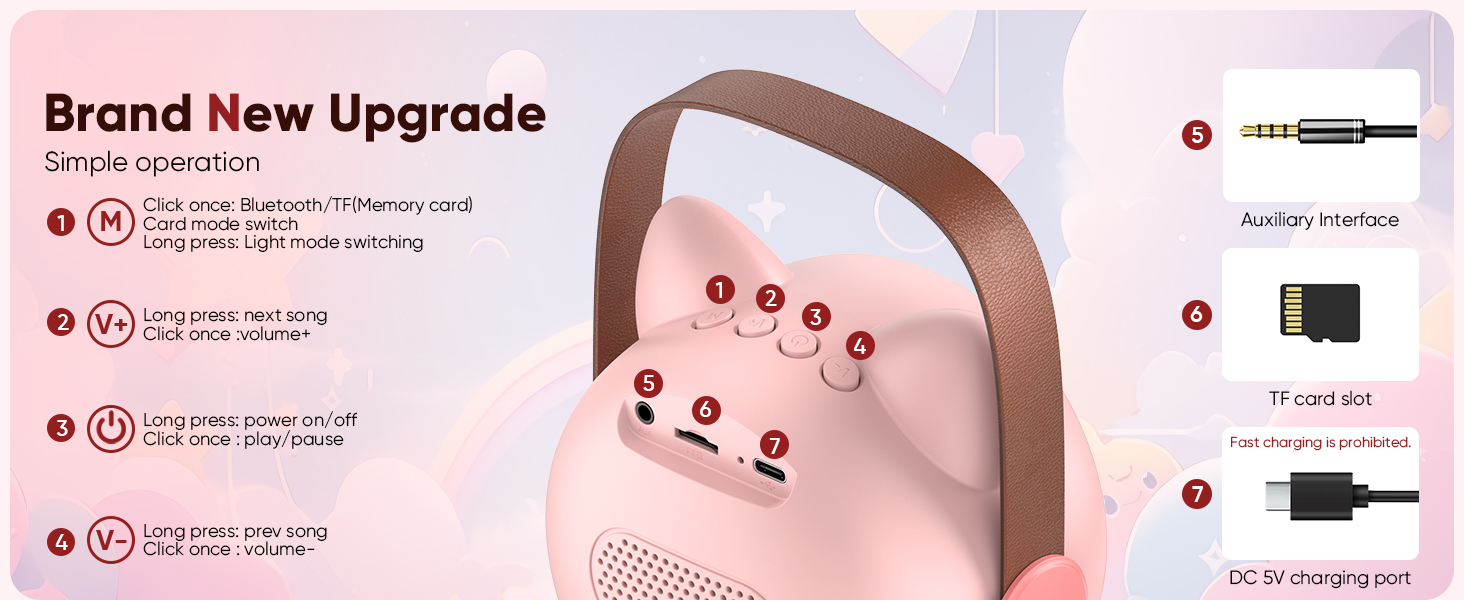 Mini Karaoke Machine Toy for Kids
