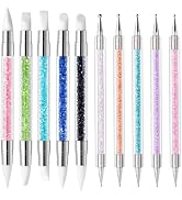 MelodySusie 10Pcs Nail Art Sculpture Pen and Acrylic Nail Dotting Pen Acrylic Dual Tipped Brushes...