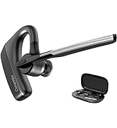 CONAMBO Bluetooth Headset V5.1, 16 Hrs HD Talktime CVC8.0 Dual Mic Noise Cancelling Hands Free Bl...