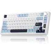 AULA S75 PRO Wireless Mechanical Keyboard with Screen&Knob, 75% Hot Swappable Gaming Keyboard wit...