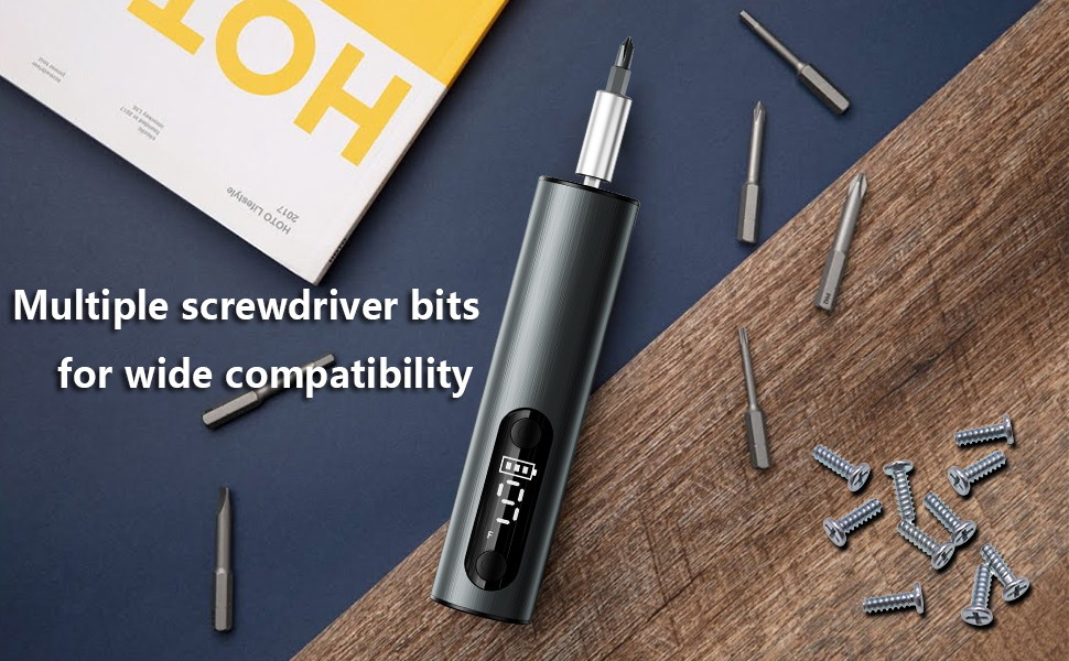 Multiple screwdriver bits for wide compatibility