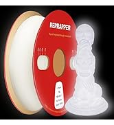 RepRapper White Glow in The Dark PLA, Under The UV Light Filament 1.75mm (+-0.03mm), 2.2lb for 3D...