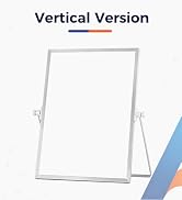 AMUSIGHT Dry Erase Magnetic White Board, 16" x 12" Double-Sided Desktop Whiteboard with Stand, Po...