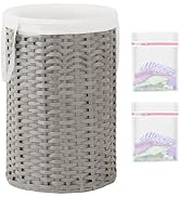 SETVSON Large Laundry Hamper Laundry Basket Round 34.3 Gal (130 L) Handwoven Wicker Laundry Baske...