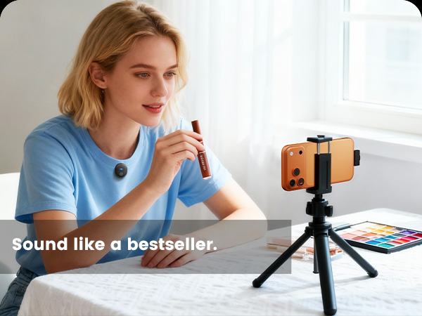 mini wireless microphone for iphone with noise cancellation