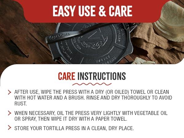 A close-up of a tortilla maker press