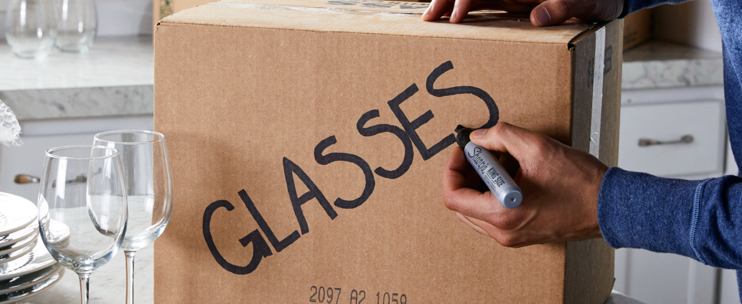 sharpie king size marker moving packing box organize kitchen bold write quality best home office