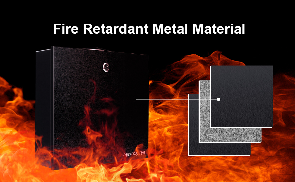 fireproof metal lock box