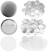 300 Pcs 58mm/2.28 inch Button Maker Supplies, 58mm Button Supplies Parts, (Approx. 2.25 inch) Rou...