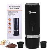 Glueckzeit Portable Espresso Maker Electric Coffee Machine Compatible NS Capsule &amp; Ground Coffee ...
