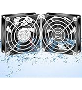 WDERAIR 80mm x 25mm 12Volt Waterproof and Dustproof IP67 Rated Mini Exhaust Fan 2800RPM for Refri...