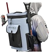Buffalo Gear Fish Cooler Backpack 32Qt Waterproof Fishing Backpack Cooler Portable Fish Bag, Keep...