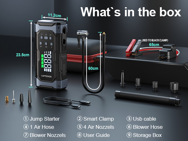 portable jump starter with air compressor