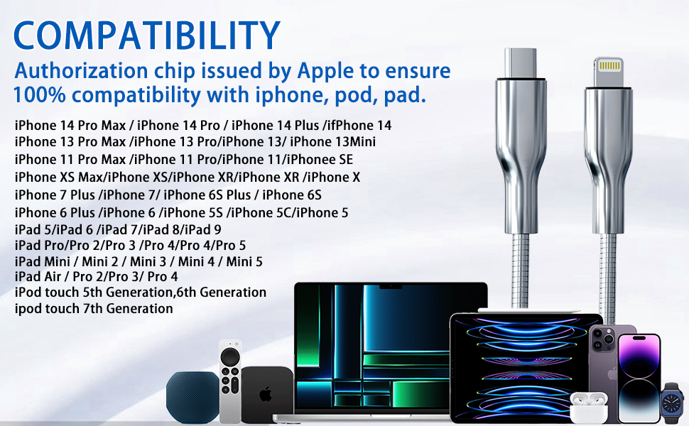 fast charger iphone metal cord type c