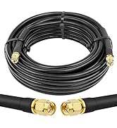 MOOKEERF SMA Male to SMA Male Coaxial Cable 50 ohm KMR240 Coax Cable Ultra Low Loss Antenna Exten...