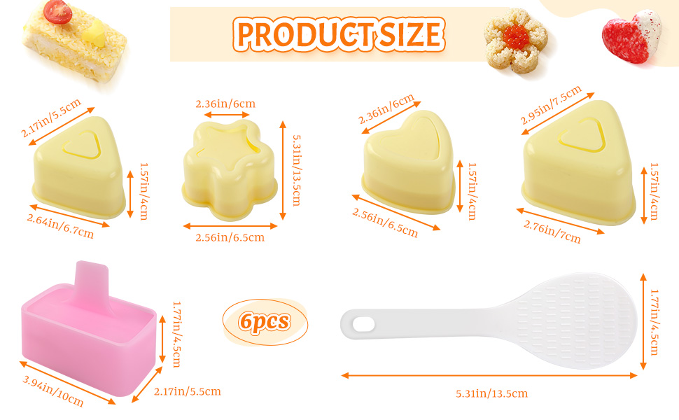 Ninsula Onigiri Mold 6P