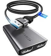 avedio links USB C/A 3.0 to Dual HDMI Adapter,HDMI Splitter for Dual Monitors Extended Display Su...