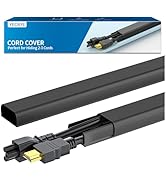 Yecaye 142in Wall Cord Hider for 2-3 Cords, On-Wall Cord Cover Channel, Cable Concealer, Cable Co...