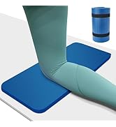 Yoga Knee Pad Cushion 0.8inch (20mm) Thick Yoga Mat with Carrier Strap for Pain Free Knees, Elbow...
