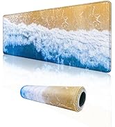Viorichve XXL Mouse Pad Extended Gaming Mouse Pad Beach Large Desk Mat 31.06" x 11.8" Sea Wave Ke...