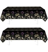 Childom 2 Pack Happy New Year Tablecloths,Happy New Years Decorations 2026,Disposable Rectangular...