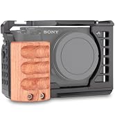 LEFTFOTO ZV-E1 Full Camera Cage with Wood Handle for Sony Alpha ZV-E1 Video Shooting Frame with A...