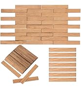 Angoily 40 Pcs Miniature Dollhouse Flooring, Light Brown Plastic Floor Tiles, DIY Doll House Acce...