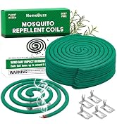 NomoBuzz Mosquito Repellent Coils for Outdoor Patio, 40 Count with 6 Metal Stands, Citronella &amp; L...