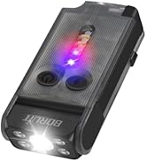 BORUIT V30 Small Led Flashlight with 365nm UV, Red Green Light - 180° Swivel Magnet EDC Clip Flas...