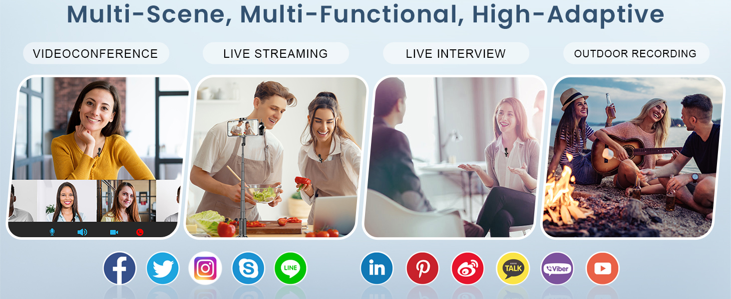 Noise Reduction,Microphone Video Recording, Live Streaming (Black, 3microphone)