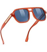 FEISEDY Women Polarized Aviator Sunglasses Men Classic Vintage 70's Style TR90 Acetate Frame UV40...