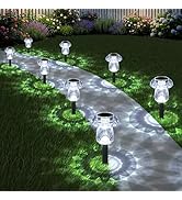 Gorrzai Solar Pathway Lights Outdoor 8 Pack Mushroom Garden Lights Waterproof Solar Powered Yard ...
