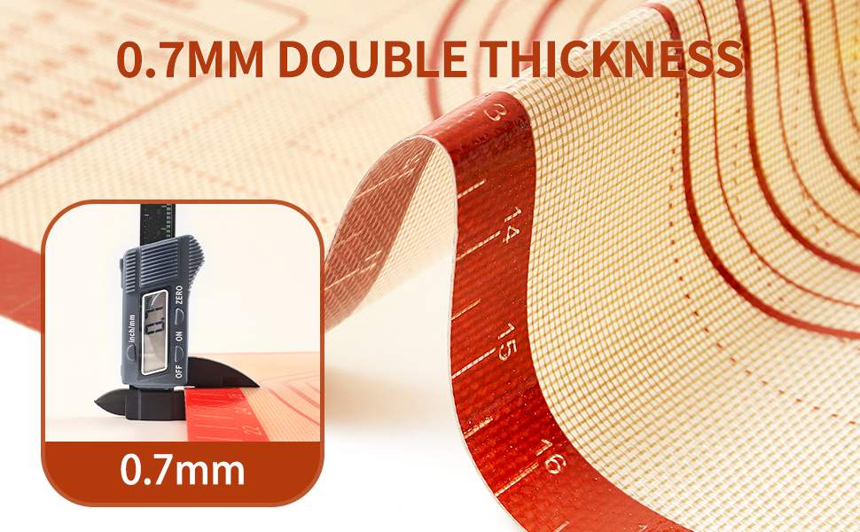 Thick Reusable Pie Cookies Pizza Making Fondant Matt with Measurements