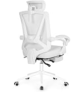 Misolant Ergonomic Office Chair with Footrest, Ergonomic Desk Chair with Adjustable 2D Lumbar Sup...