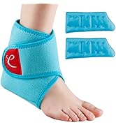Comfytemp Ankle Ice Pack Wrap Brace for Swelling, Foot Pain Relief, 2 Gel Ice Packs for Injuries ...